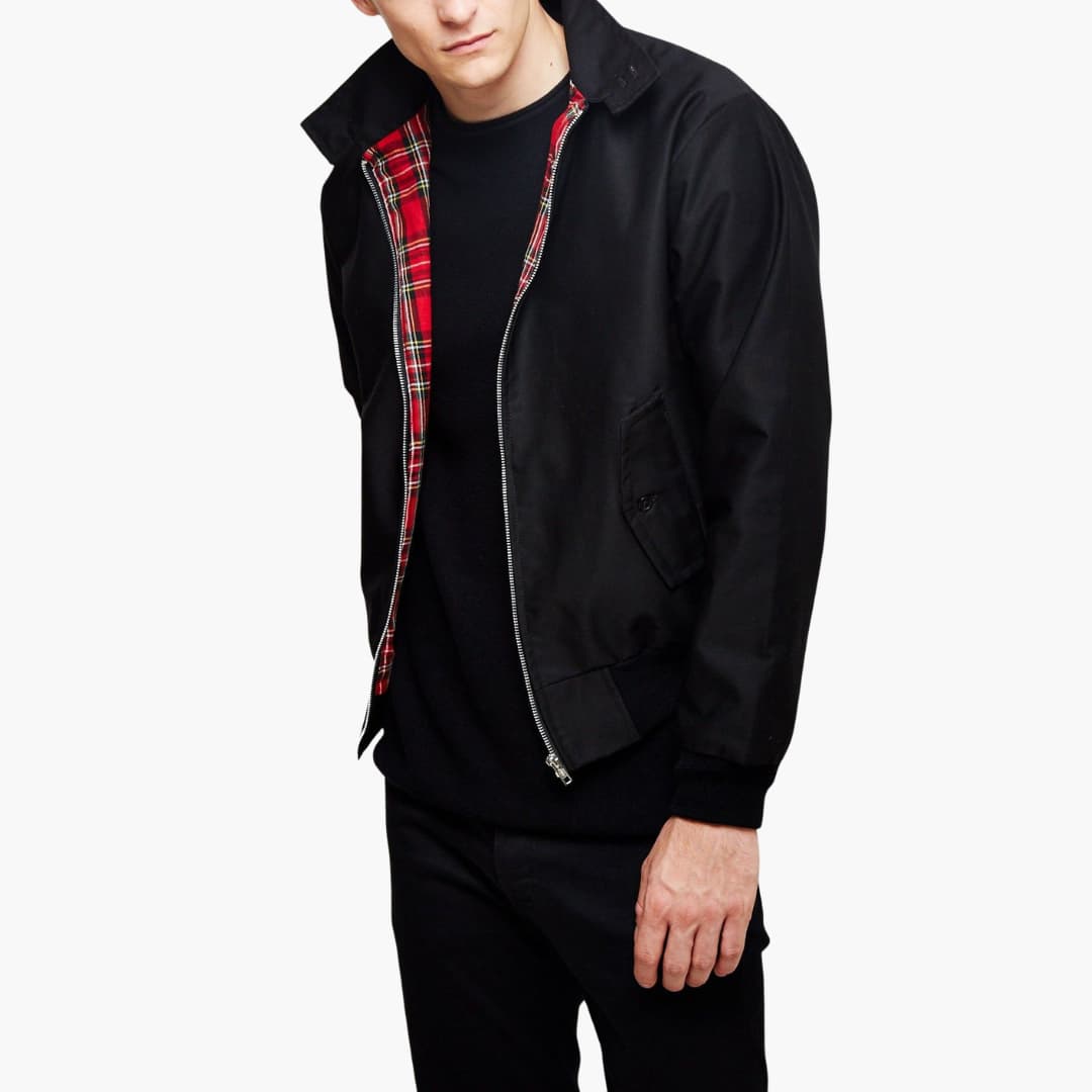 Rippbündchen Harrington Jacke für Herren