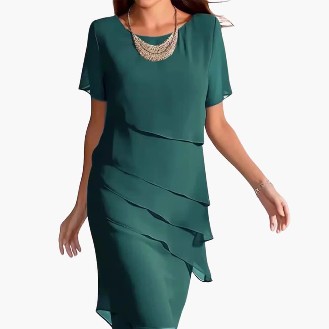 Elegantes fließendes Midikleid für Frauen - SchmiedeMode