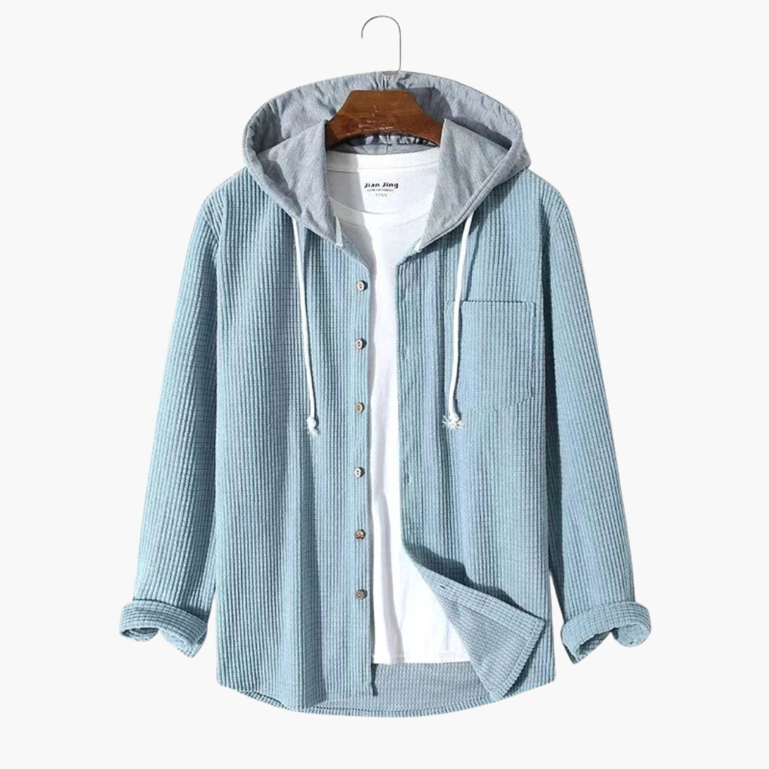 Herren Kapuzenjacke mit Knopfverschluss