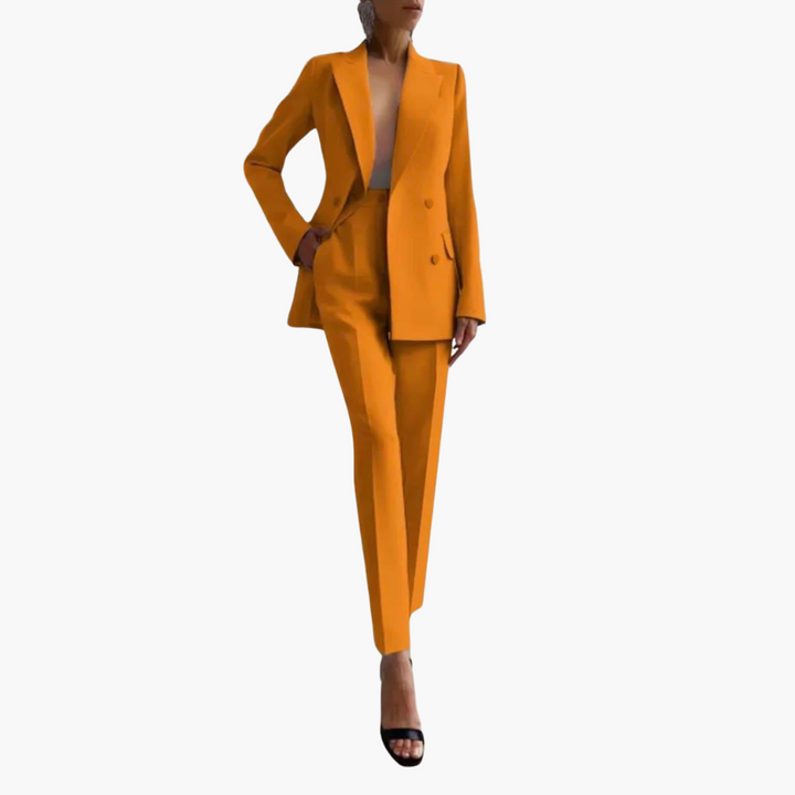 Damen-Zweiteiler mit Blazer und schmal geschnittener Hose