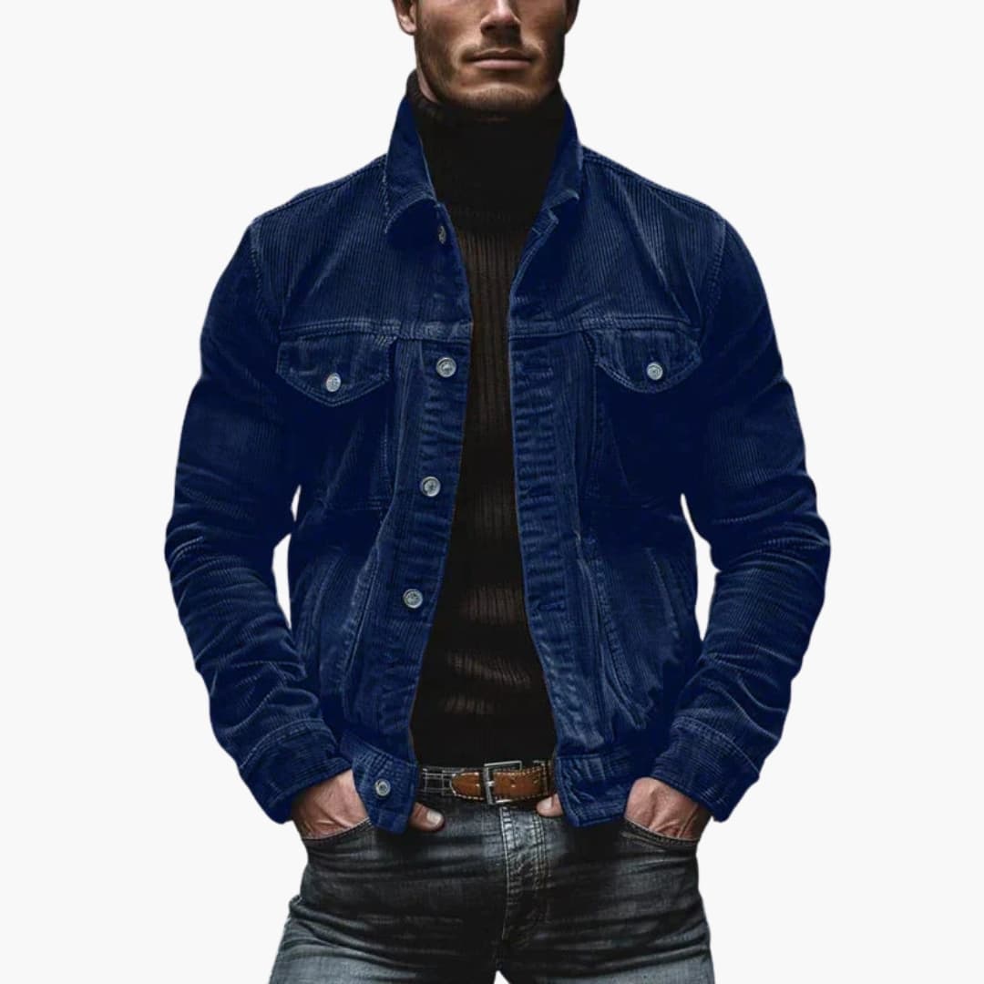 Herren Jacke mit Knopfleiste und Taschen