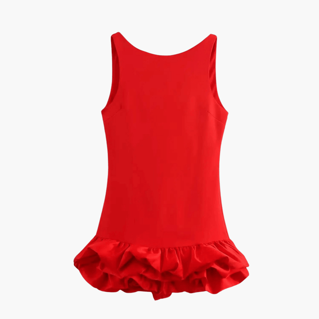 Schickes und fließendes Rüschenkleid für Frauen - SchmiedeMode