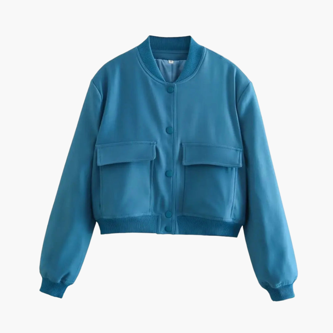 Damen Utility Bomberjacke mit großen Taschen