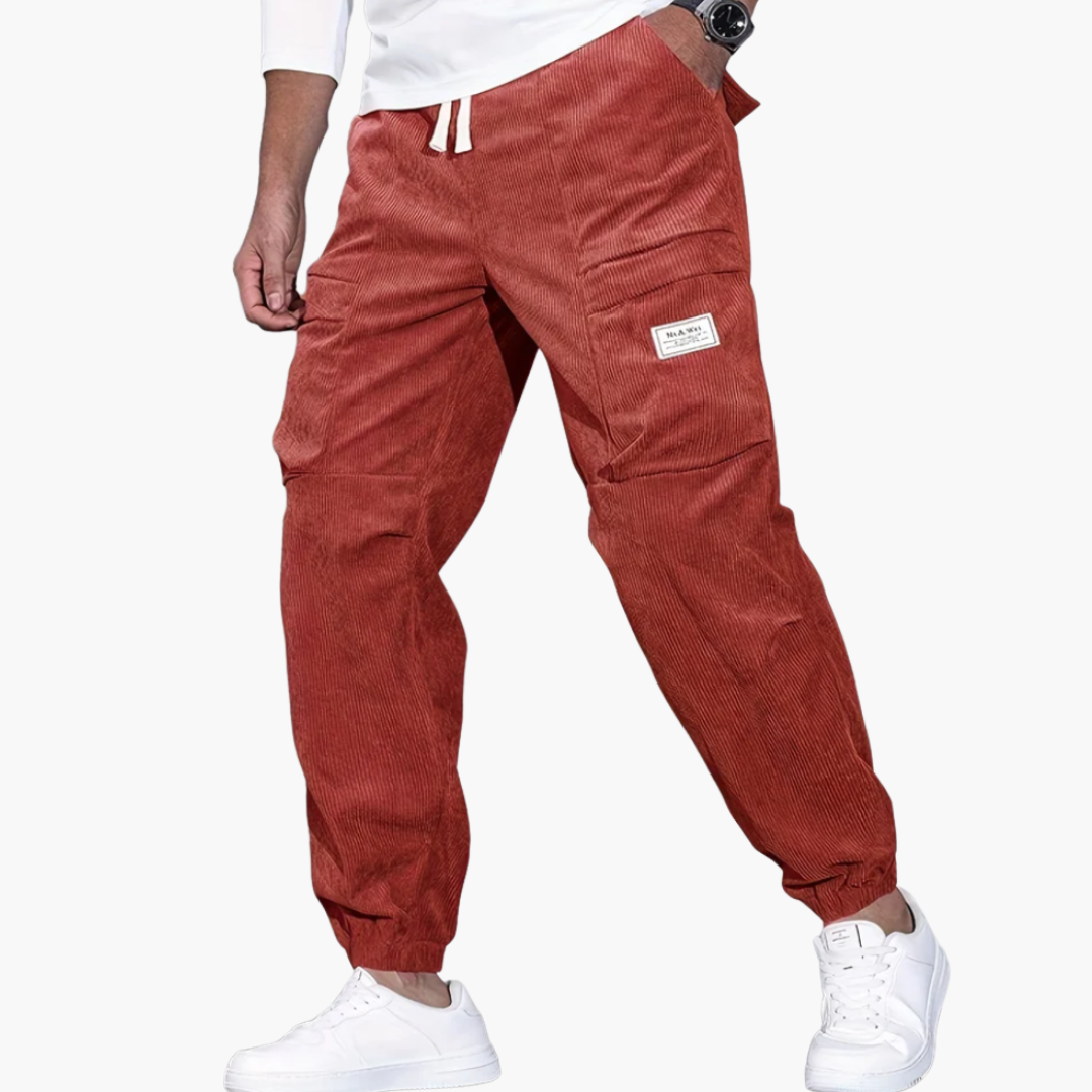 Herren Cordhose mit Bund und Seitentaschen