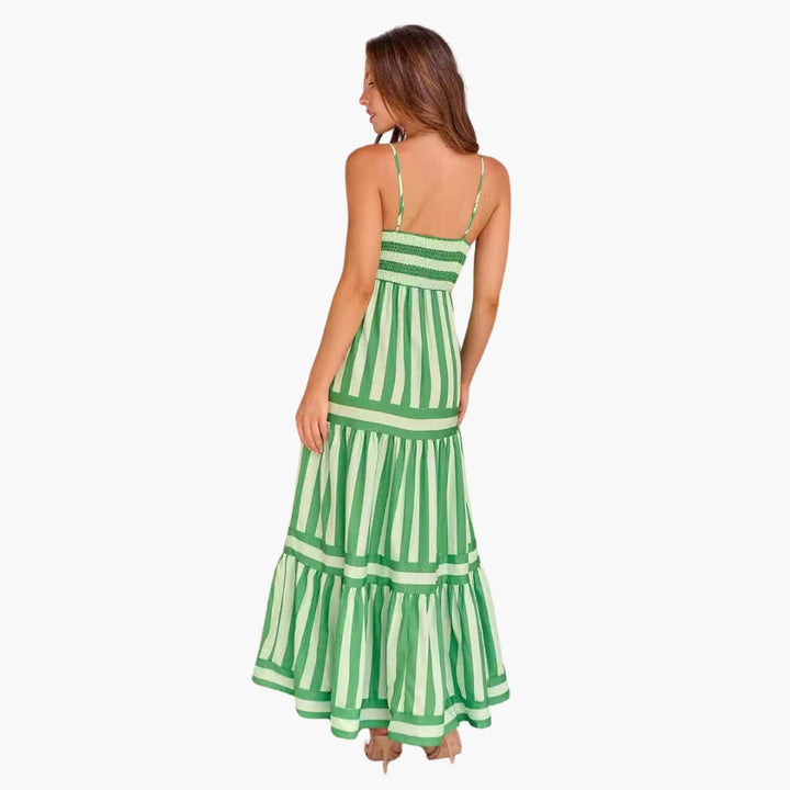 Maxikleid Damen - Gestreiftes Sommerkleid mit Trägern
