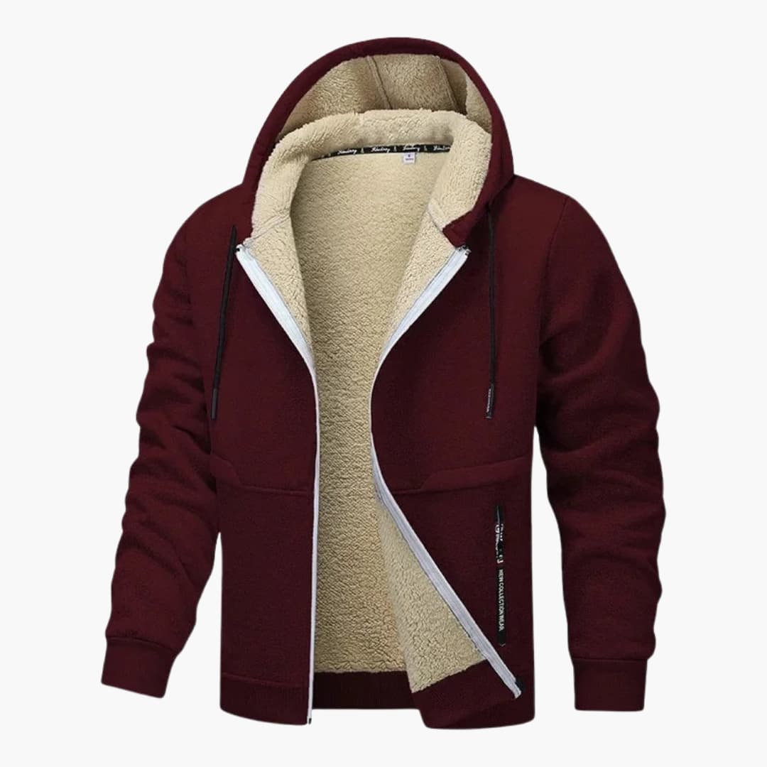 Herren Fleecejacke mit Reißverschluss und langen Ärmeln