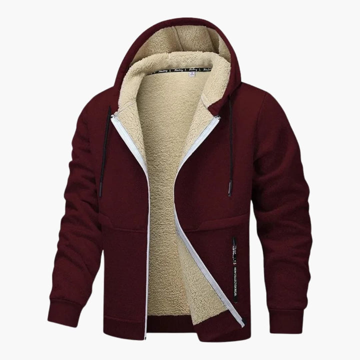 Herren Fleecejacke mit Reißverschluss und langen Ärmeln