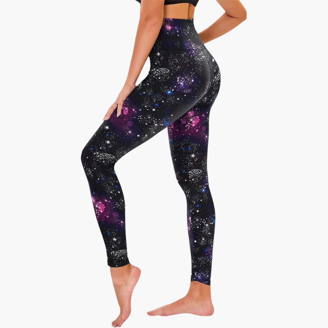 Damen Leggings mit Leopardenmuster und hohem Bund