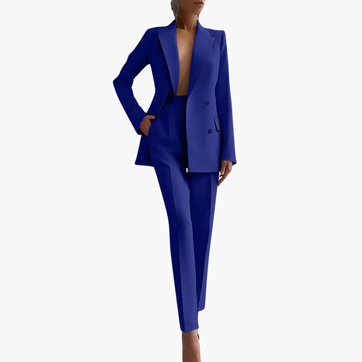 Damen-Zweiteiler mit Blazer und schmal geschnittener Hose