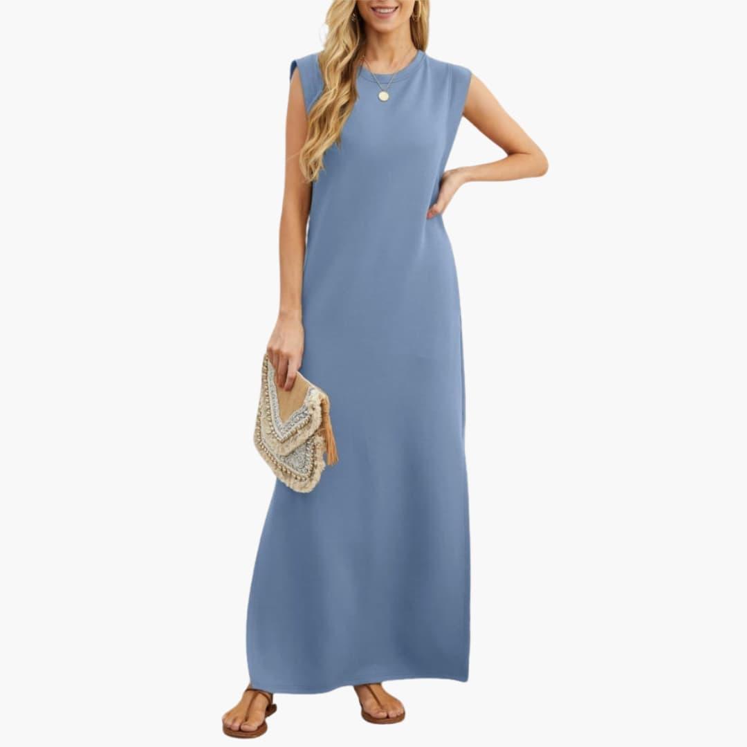 Elegantes knitterfreies Maxi-Kleid für Damen - SchmiedeMode