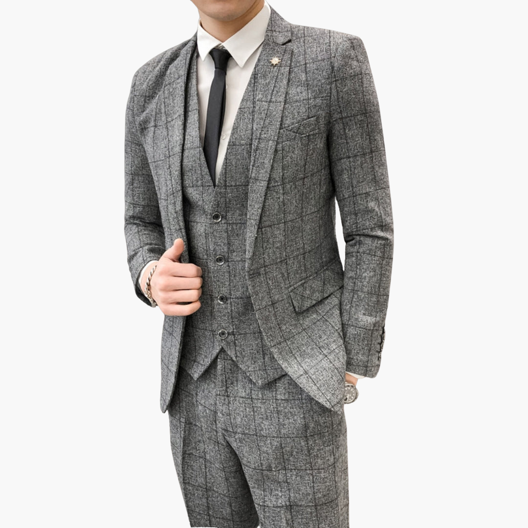 Eleganter Anzug - Herren 3-teilig für Hochzeit & Events