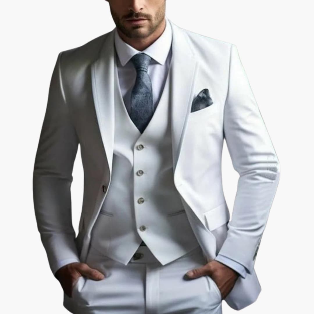 Herren Dreiteiliger Anzug mit Sakko Weste und Hose
