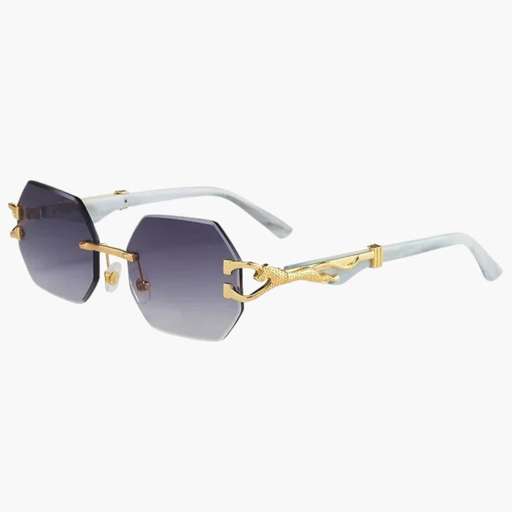 Damen Sonnenbrille mit UV400 Schutz und geometrischen Gläsern