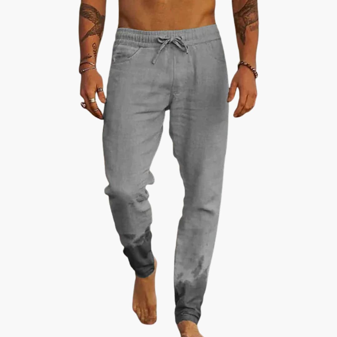Herren Sommerhose mit Tunnelzug und seitlichen Taschen