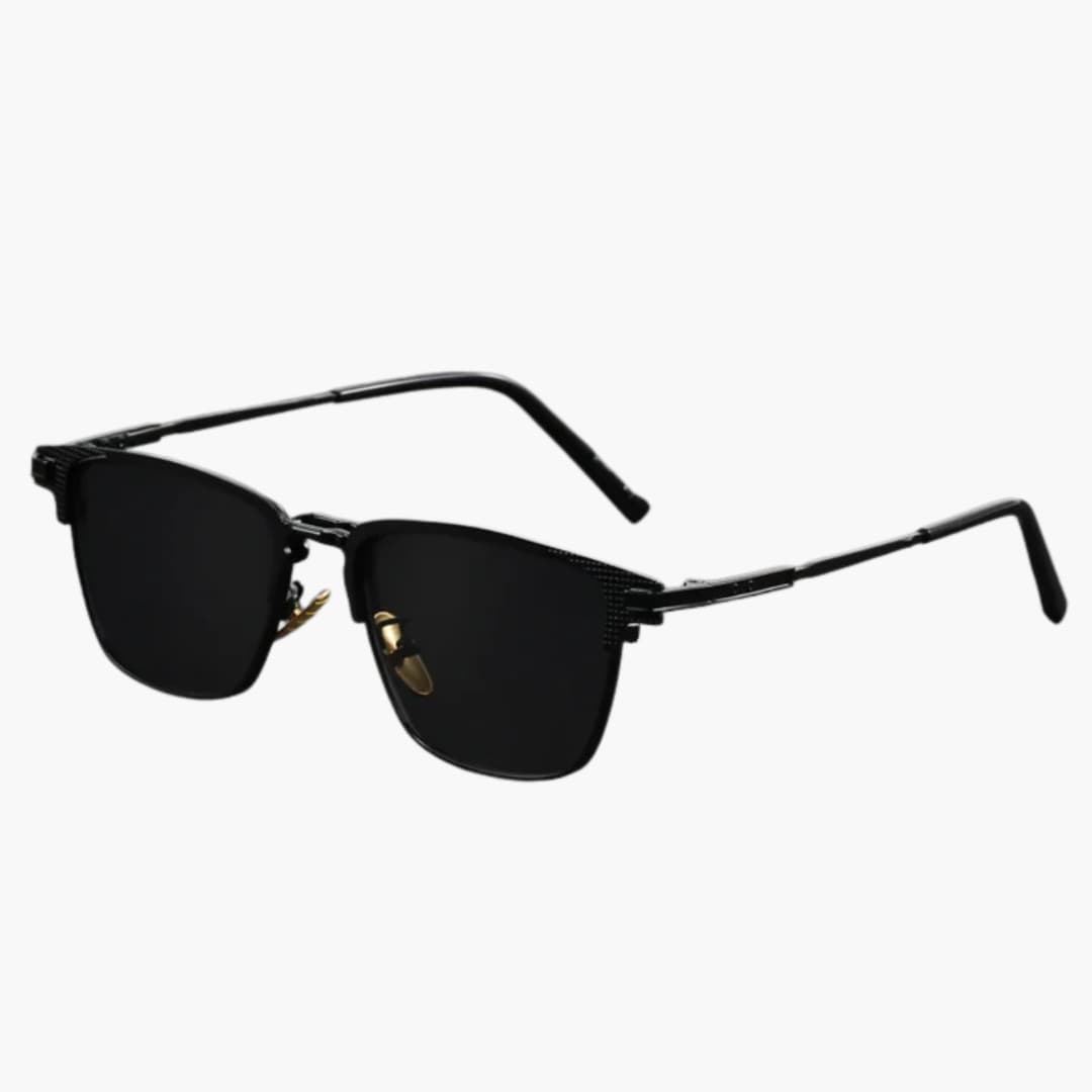 Damen Sonnenbrille mit eckiger Titanfassung und Polarisierung