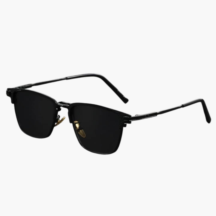 Damen Sonnenbrille mit eckiger Titanfassung und Polarisierung