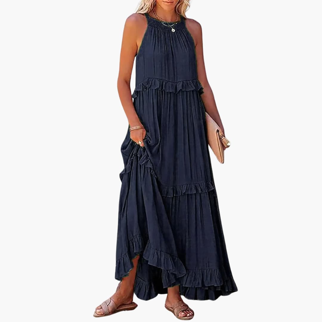 Maxikleid Stufen - Rüschenkleid für Damen, elegant & luftig