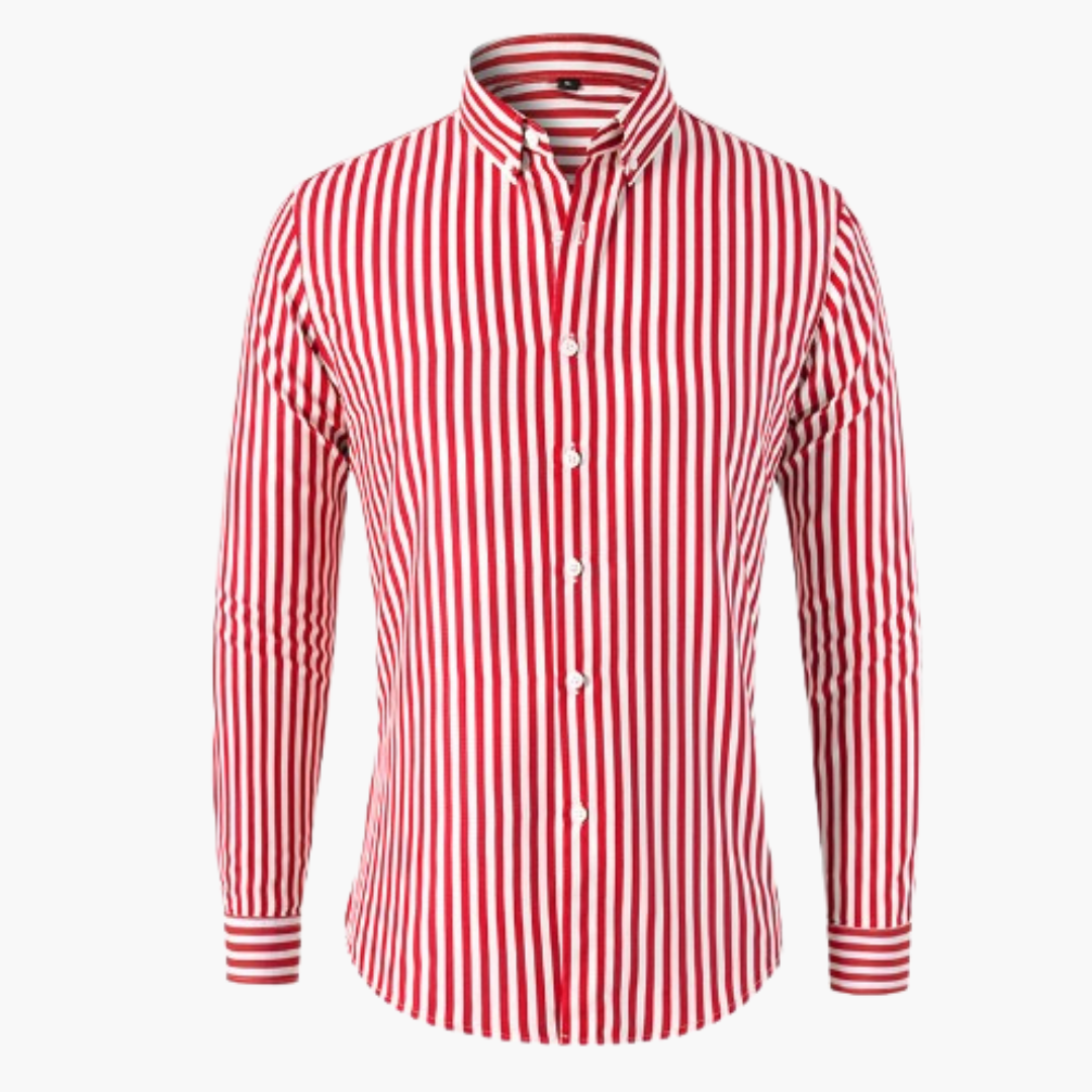 Gestreiftes Langarmhemd – Herren Freizeithemd mit Streifen