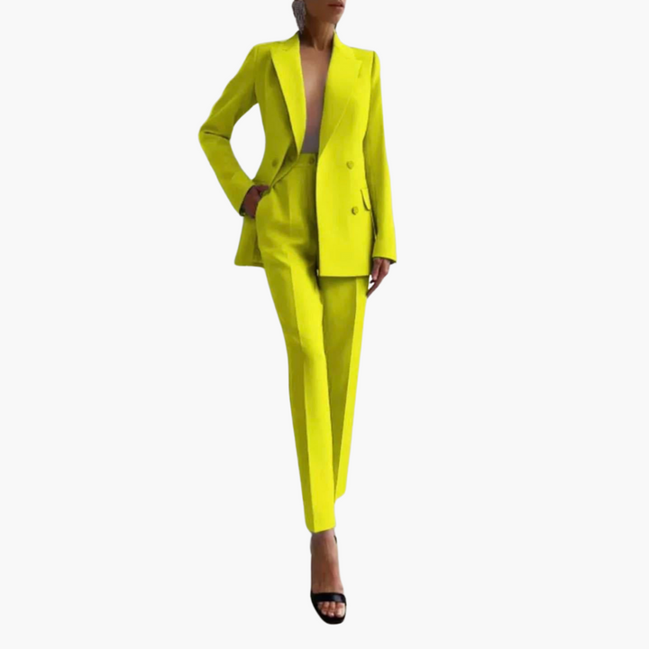 Damen-Zweiteiler mit Blazer und schmal geschnittener Hose