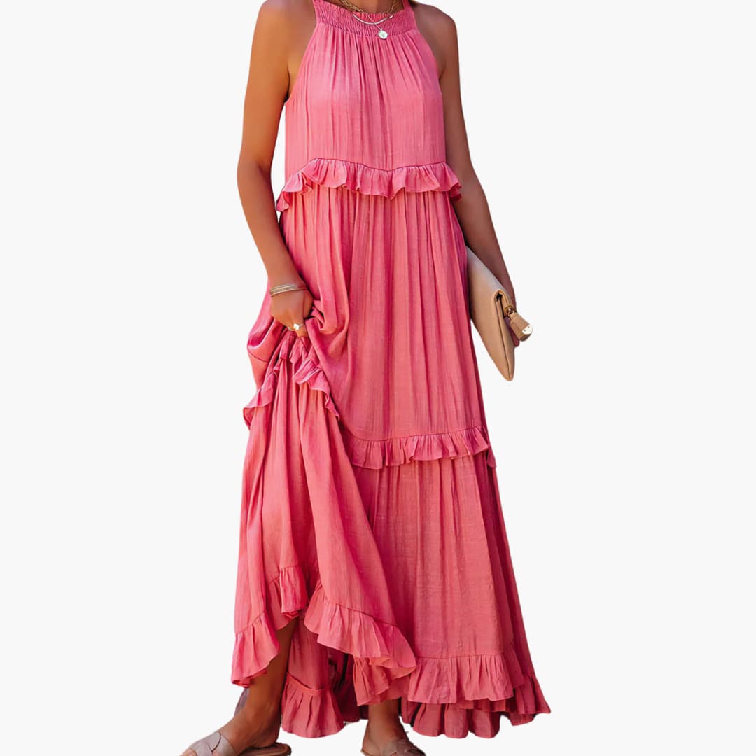 Maxikleid Stufen - Rüschenkleid für Damen, elegant & luftig