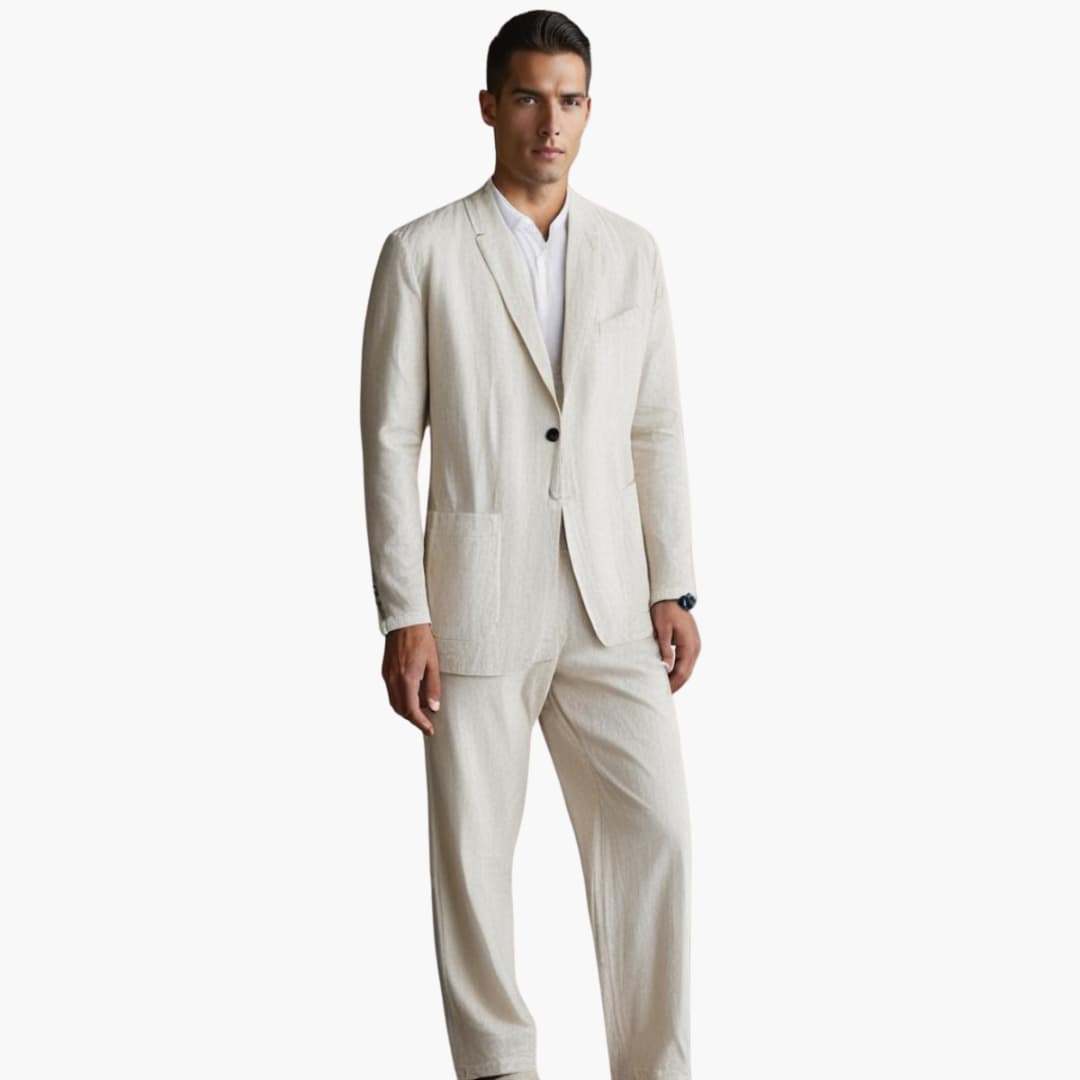 Herren Anzugset mit Blazer und Hose für Frühling Sommer