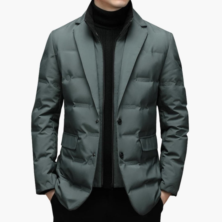 Herren Blazerjacke mit Reverskragen und Knopfleiste