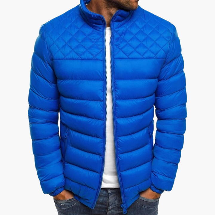 Herren Bomberjacke mit Reißverschluss und gestepptem Design