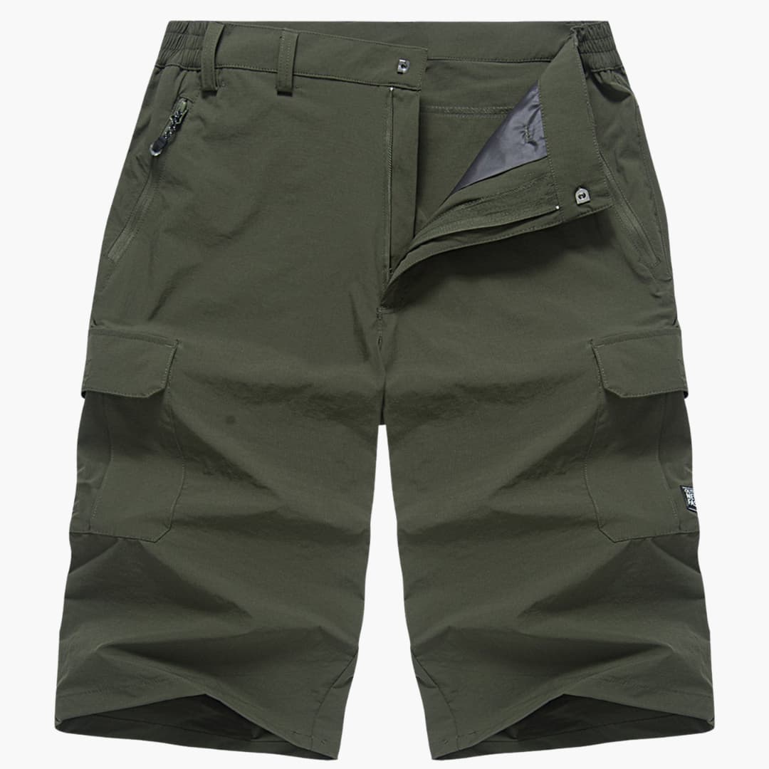 Herren Sommer Cargoshorts mit Stretchstoff und Reißverschlusstaschen