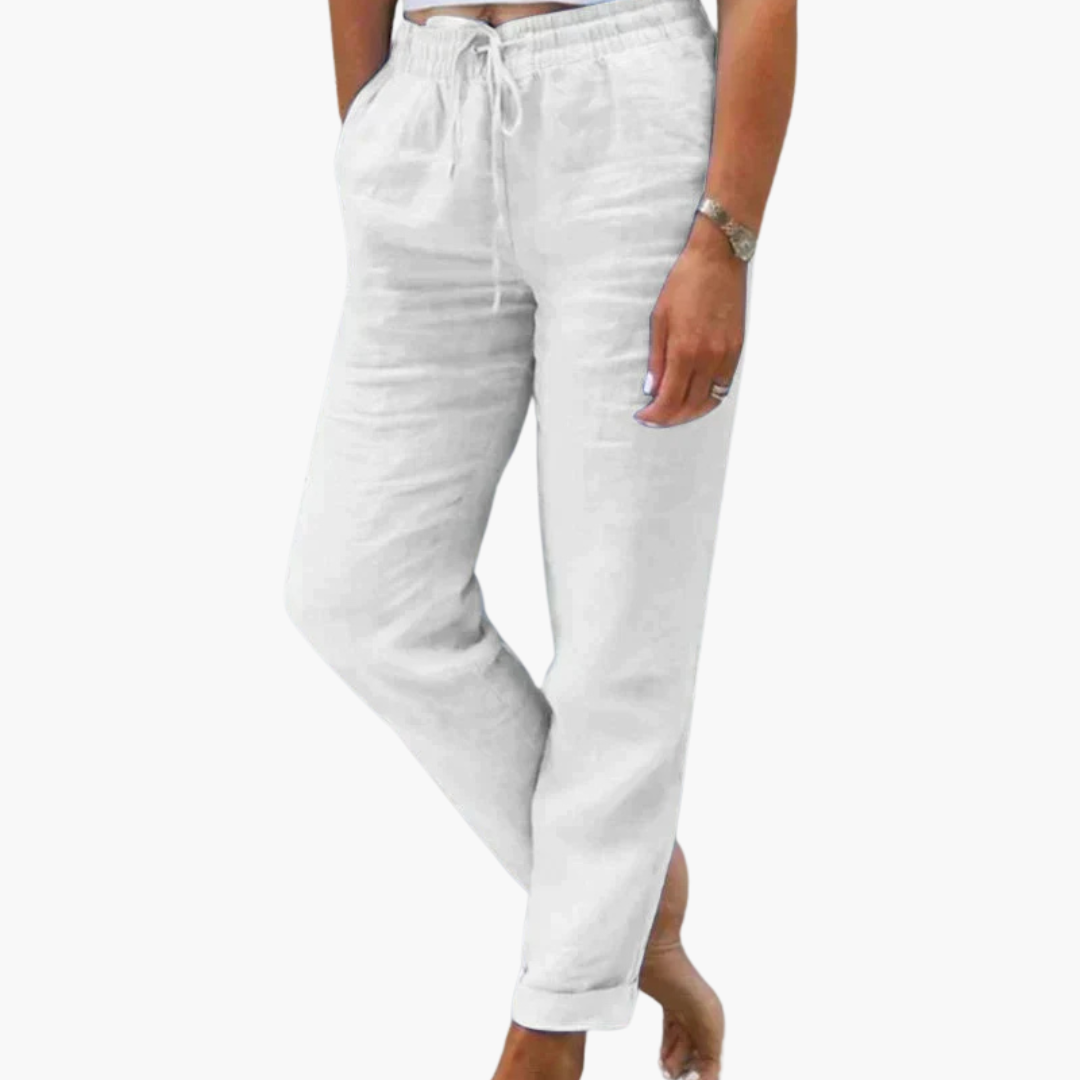 Sommerhose für Damen - Luftig, Locker & mit Tunnelzugbund