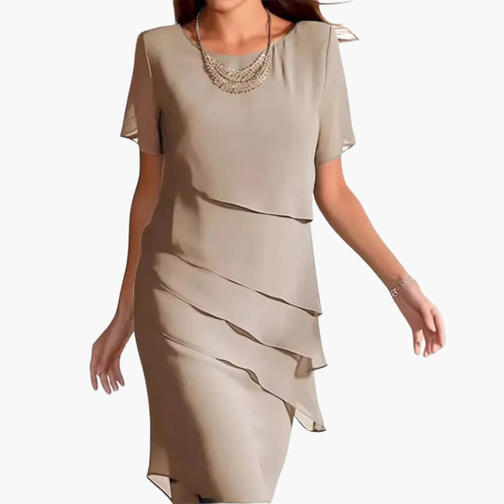 Elegantes fließendes Midikleid für Frauen - SchmiedeMode