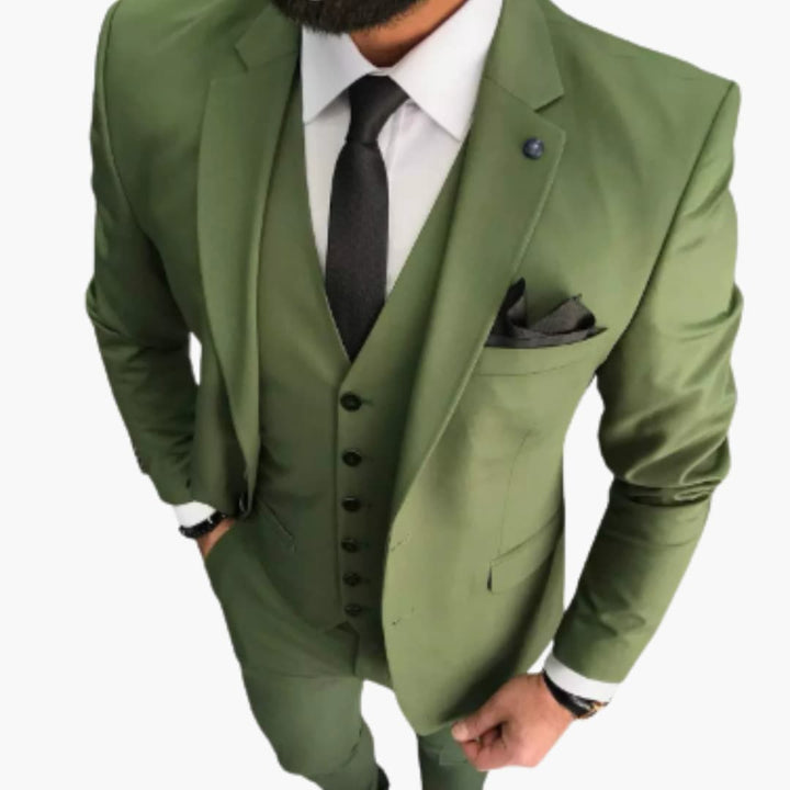 Slim Fit Anzug Set - Herrenanzug 3-teilig für Hochzeit Event