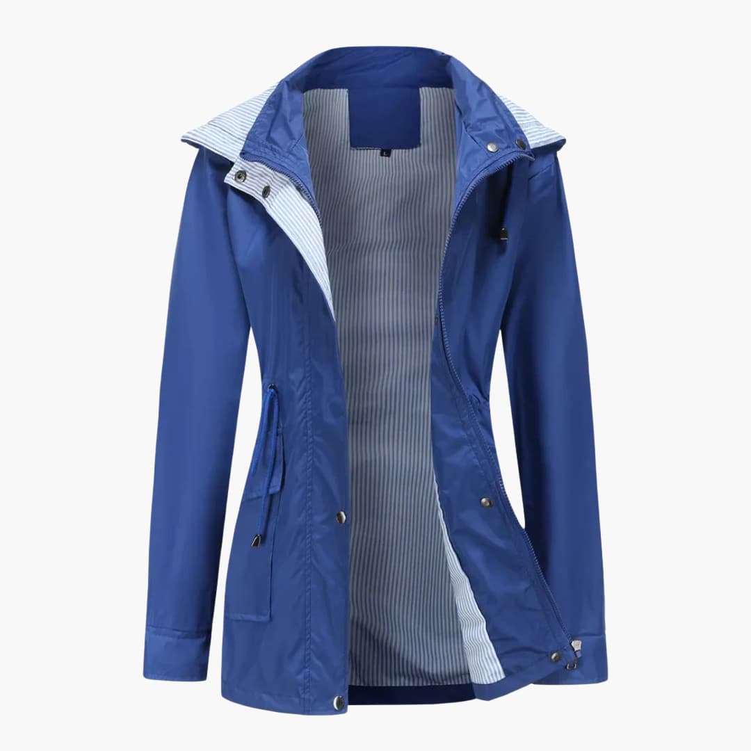 Langer Trenchcoat mit Kapuze für Damen