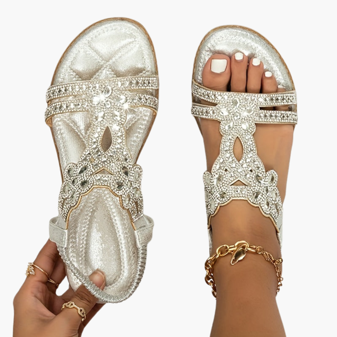 Damen Boho Sandalen mit verstellbarem Sitz und flexiblem Design