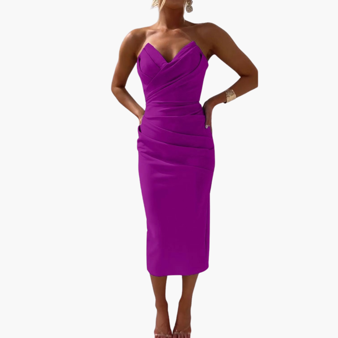 Elegantes trägerloses Kleid für Frauen - figurbetont und stilvoll