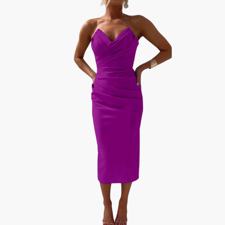 Elegantes trägerloses Kleid für Frauen - figurbetont und stilvoll