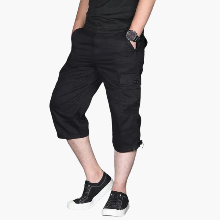 Herren 3/4 Cargohose mit Taschen für Frühling und Sommer