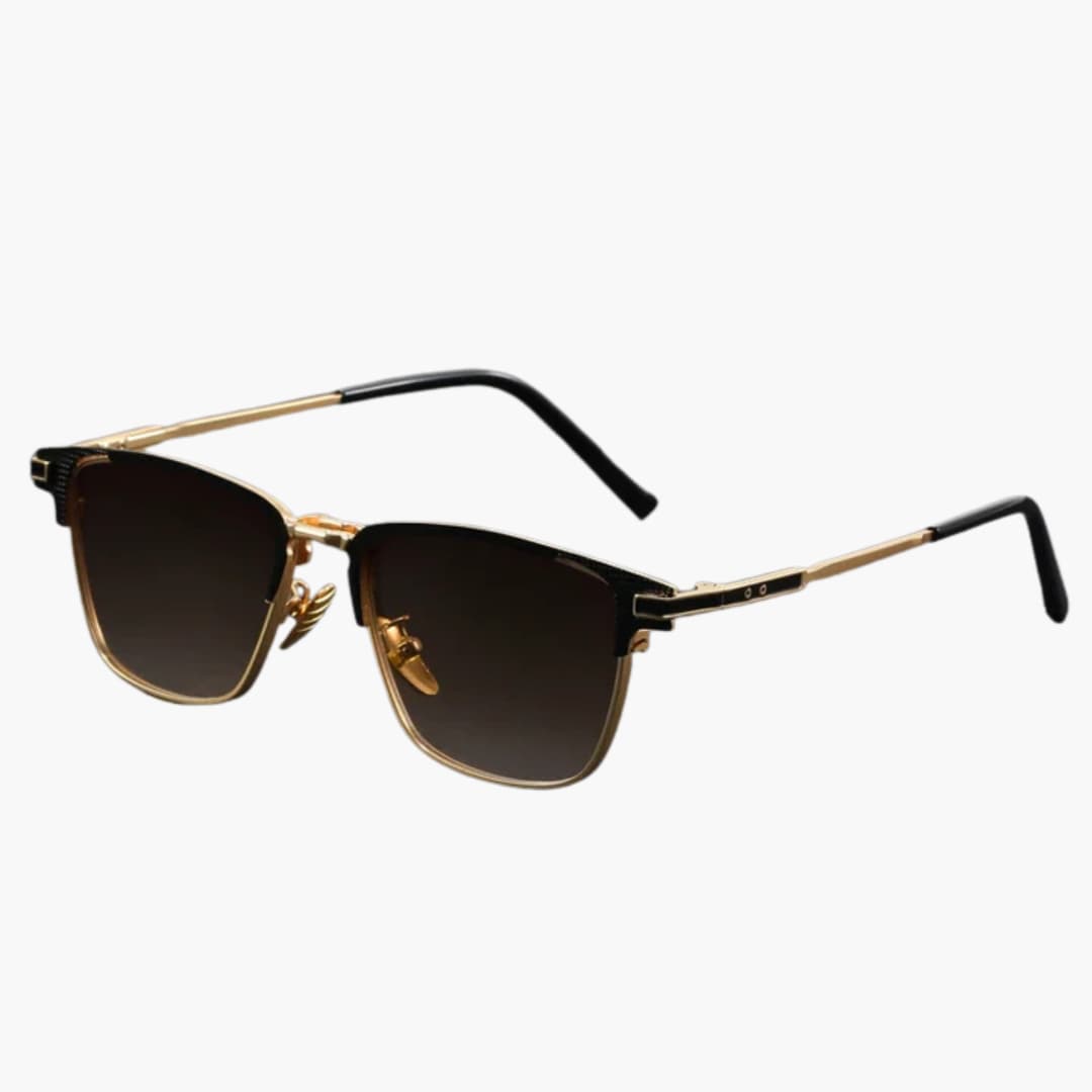 Damen Sonnenbrille mit eckiger Titanfassung und Polarisierung