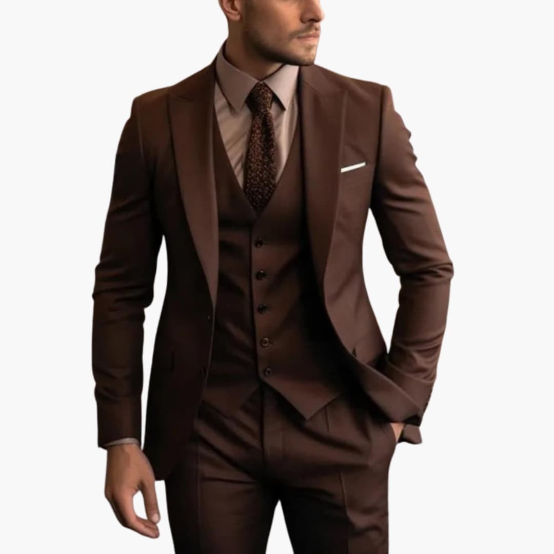 Herren Dreiteiliger Anzug mit Sakko Weste und Hose