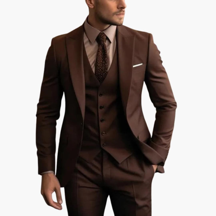 Herren Dreiteiliger Anzug mit Sakko Weste und Hose