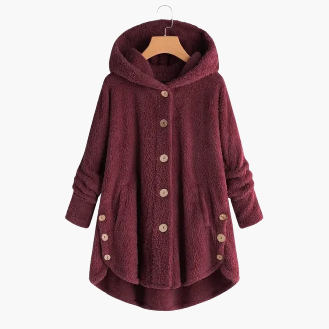 Damen jacke mit Kapuze und Knopfverschluss