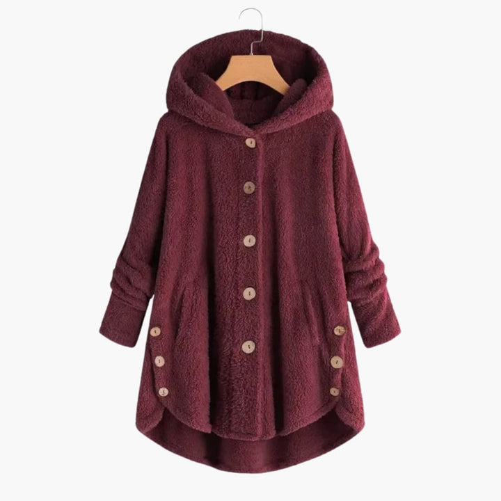 Damen jacke mit Kapuze und Knopfverschluss