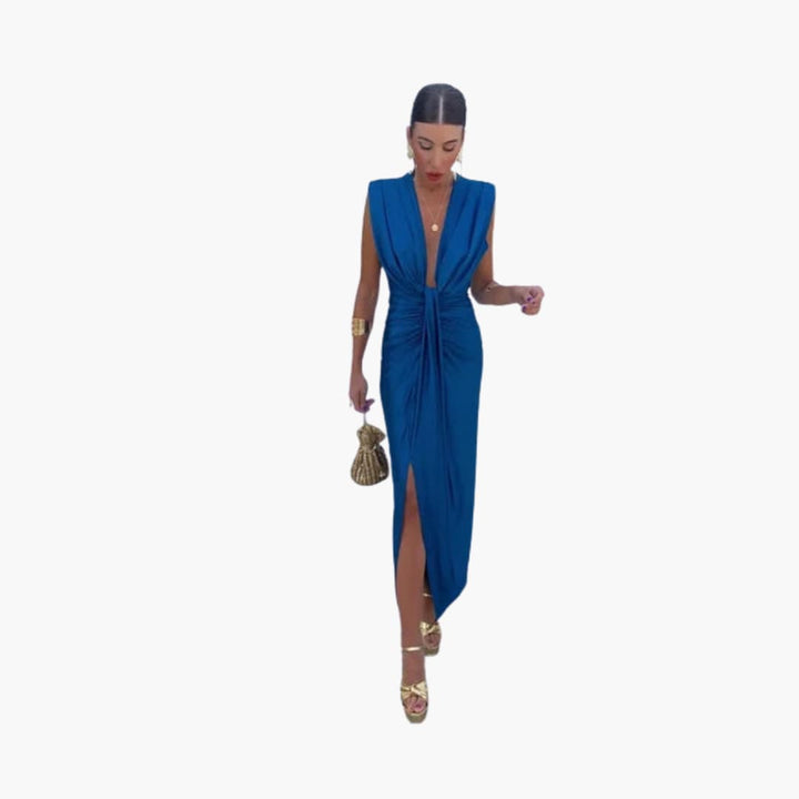 Elegantes Plisseekleid - Damen Maxikleid für festliche Anlässe