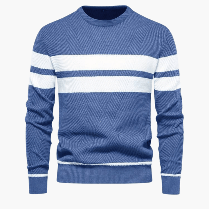 Warmer und bequemer gestreifter Pullover für Männer - SchmiedeMode