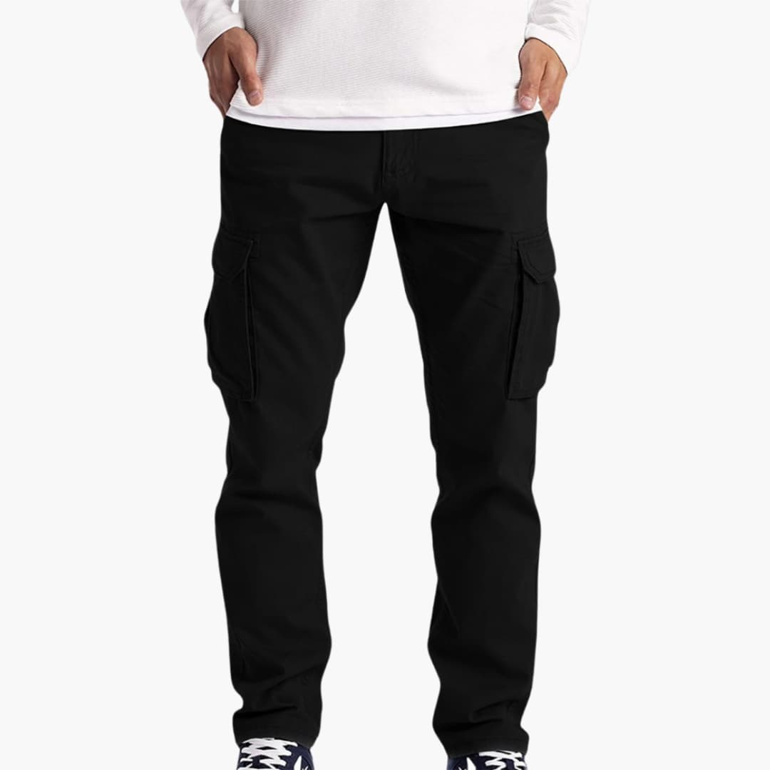 Herren Sommer Cargohose mit Taschen und verstellbarem Bund