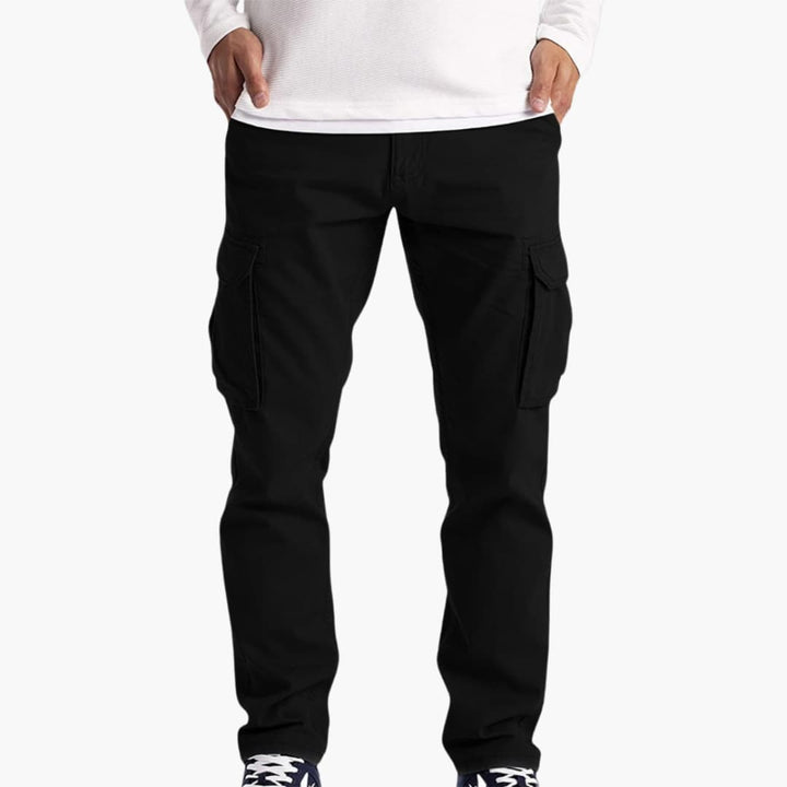 Herren Sommer Cargohose mit Taschen und verstellbarem Bund