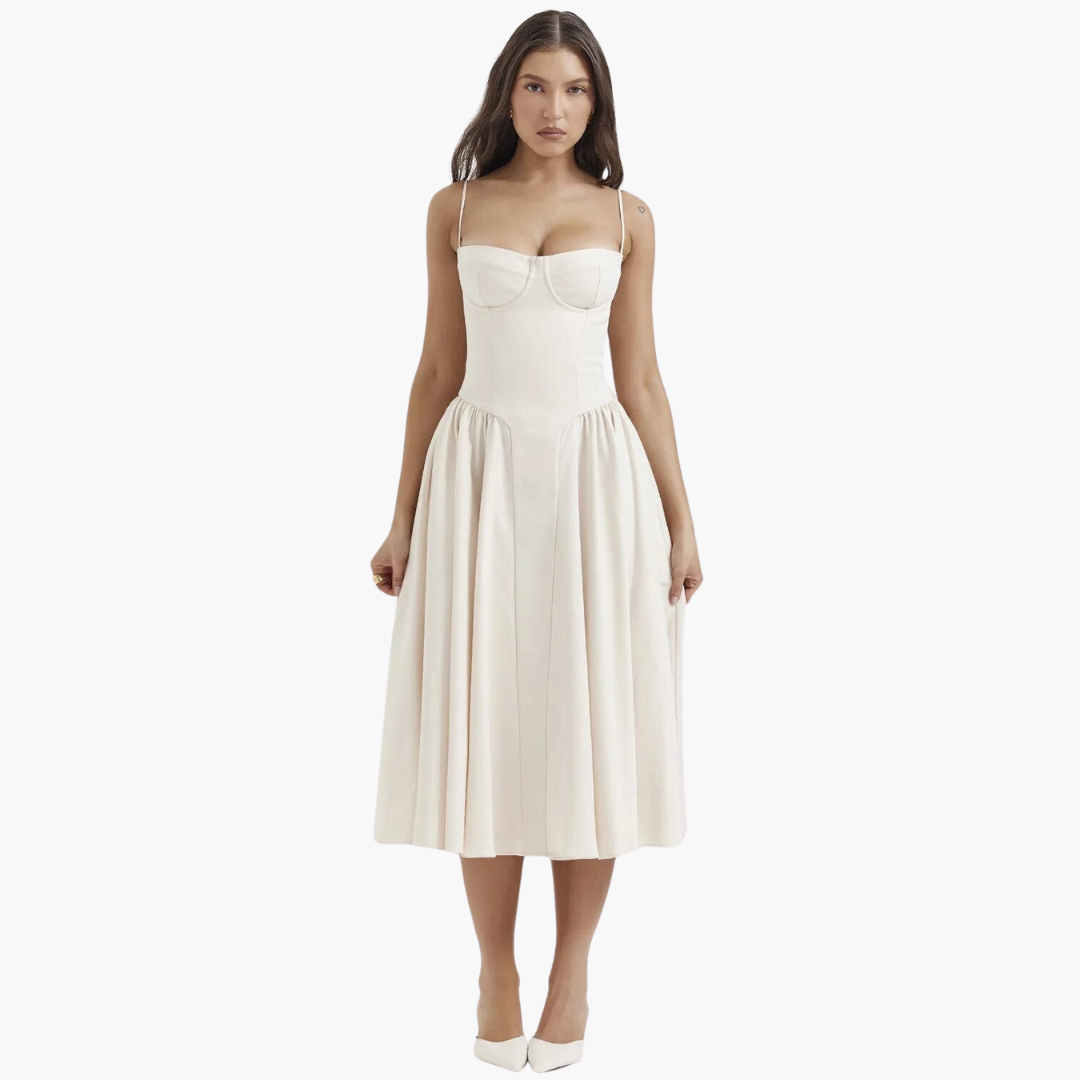 Bustier Midikleid für Damen – Elegant, Luftig & Figurbetont