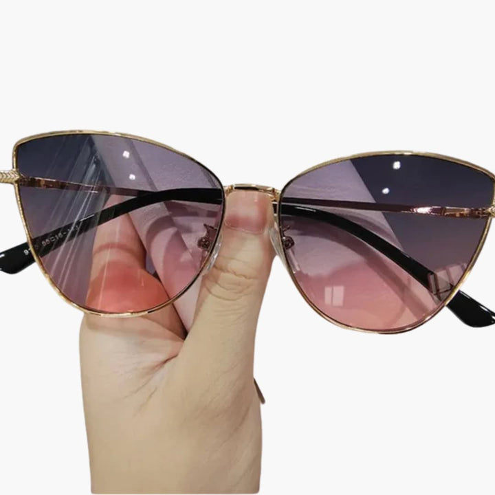 Damen Sonnenbrille mit UV400 Schutz aus Metall für Sommer