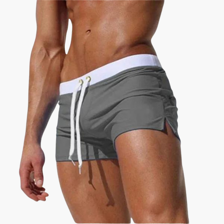 Kurze Badehose für Herren – Enganliegend mit Kordelzug