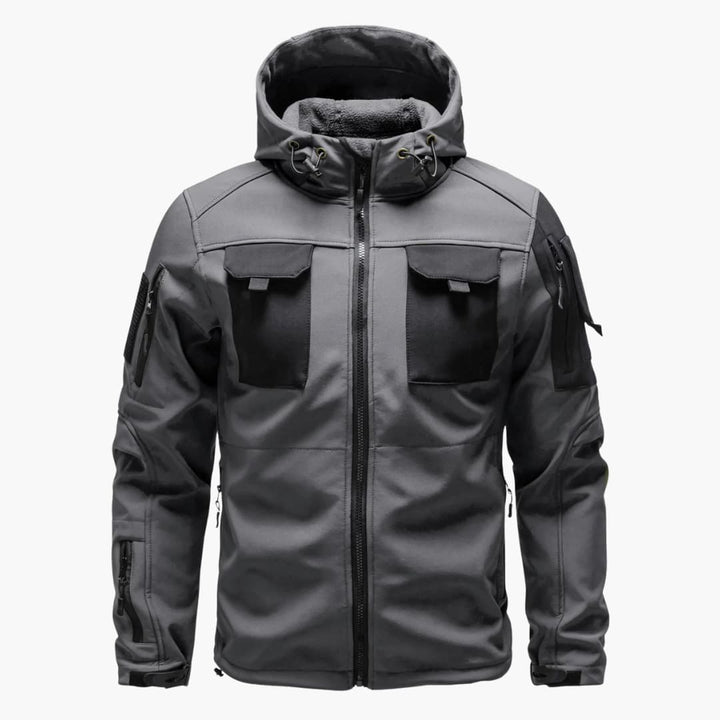 Herren Kapuzenjacke mit Reißverschluss und mehreren Taschen