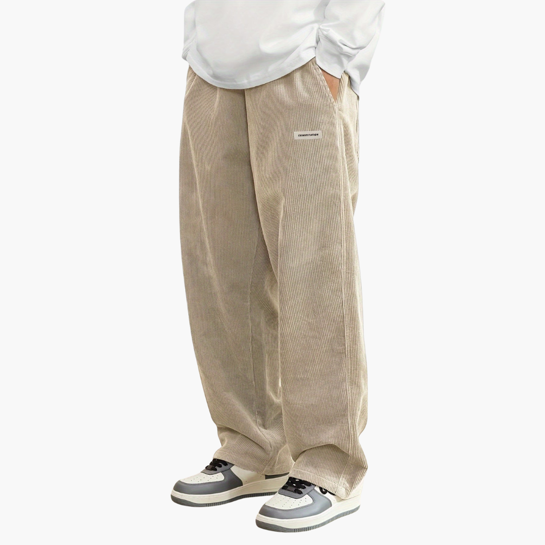 Herren Cordhose mit elastischem Bund und Taschen